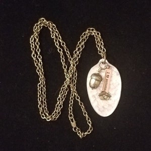 Spoon Jewelry, Spoon Necklace, Silverware Jewelry, Gift for Women, Jewelry for Women, Necklace with Charms, Pendant w/Charms, Gift for Her