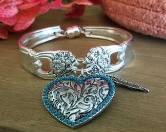 Spoon Bracelets, Spoon Bracelets for Women, Spoon Jewelry, Spoon Bracelet for Mom, Charm Bracelet, Silverware Jewelry, Size MEDIUM