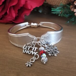 Spoon Bracelets, Spoon Bracelets for Women, Spoon Jewelry, Spoon Bracelet for Mom, Charm Bracelet, Christmas Jewelry, Size MEDIUM