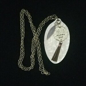 Spoon Jewelry, Spoon Necklace, Silverware Jewelry, Gift for Women, Jewelry for Women, Necklace with Charms, Pendant w/Charms, Gift for Her