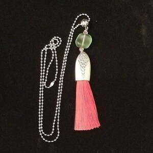 Spoon Jewelry, Spoon Jewelry Necklace, Silverware Jewelry, Spoon Jewelry for Women, Jewelry for Women, Necklace w/ Tassel, Gift for Her