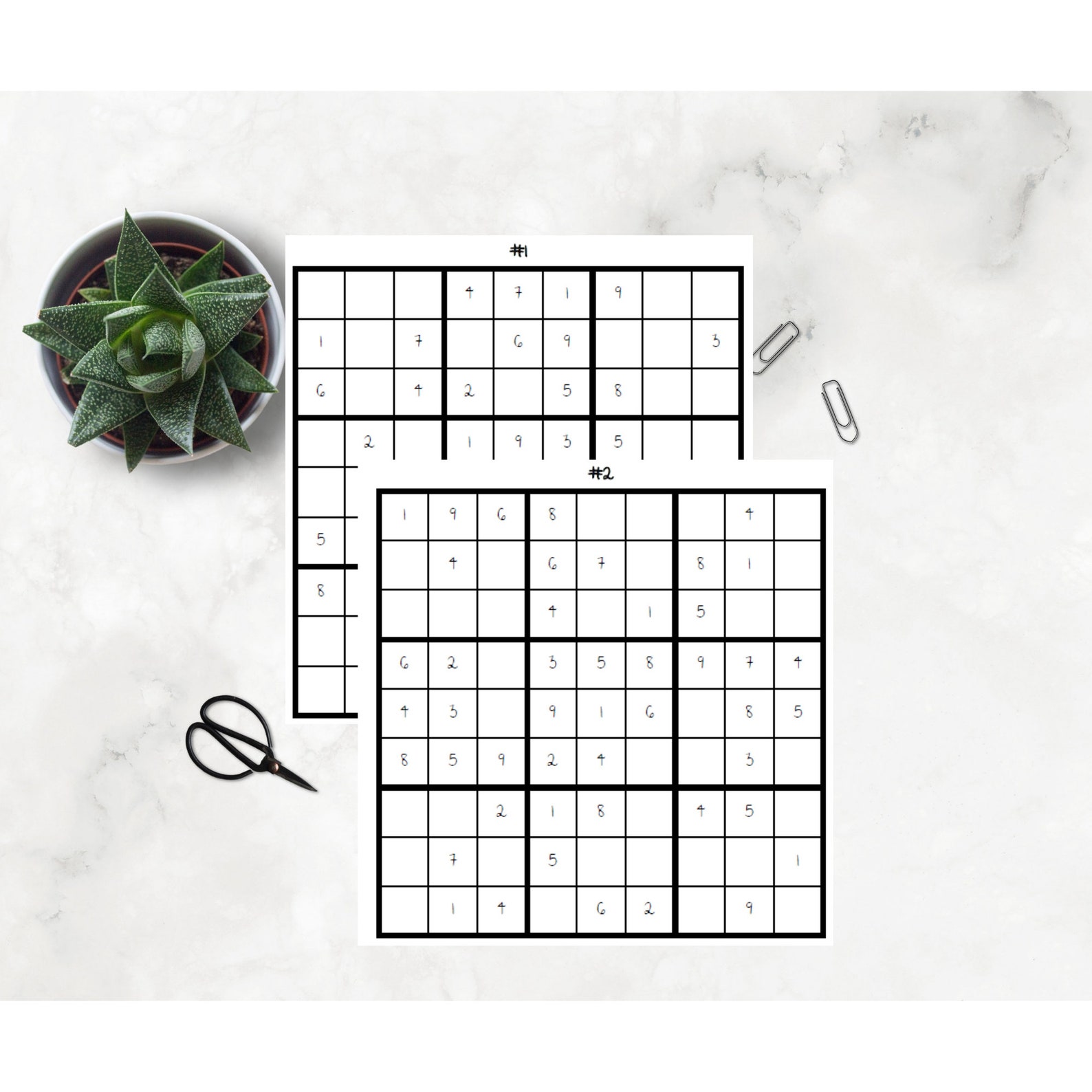 9x9 Grid Medium Sudoku Printable Printable Games Puzzles Etsy