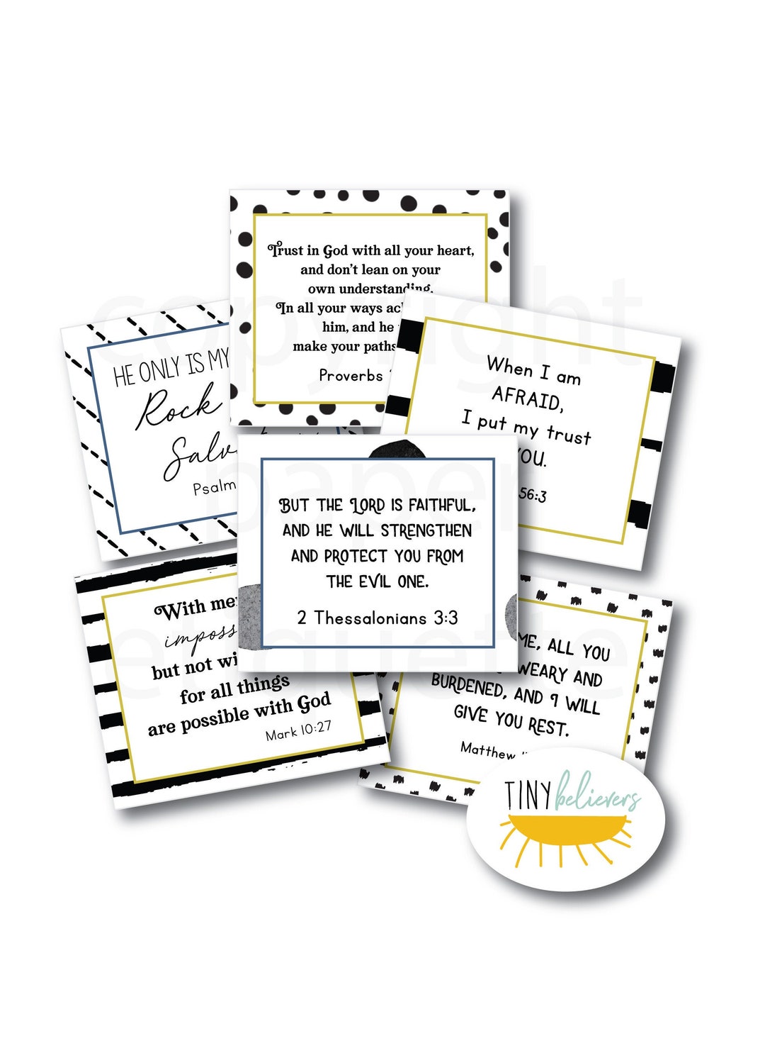 Christian Lunch Box Note Cards, Prayer Notes, Bible Study Notes Cards ...