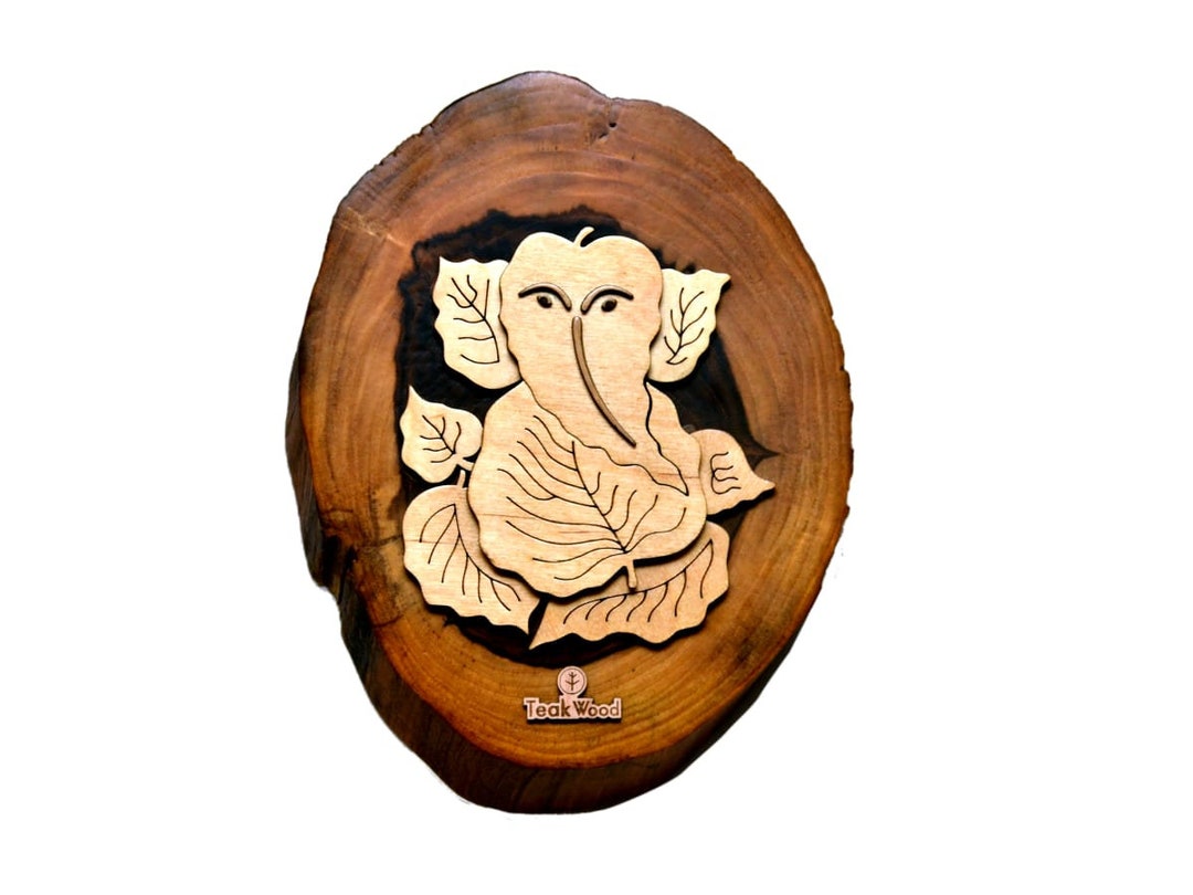 Lord Ganesha Wooden Frame Etsy