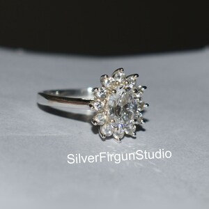 Oval Cut Solitaire Ring Silver, Oval Engagement Ring, Silver Promise Ring, Dainty Proposal Ring, Oval CZ Diamond Ring, Gift For Women