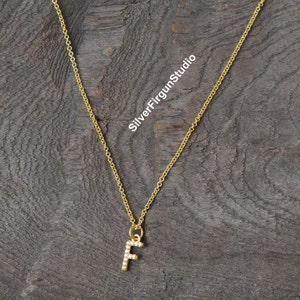 Collares iniciales Cursiva Mayúscula Nombre de la letra Collar inicial Dama de honor Regalos para mujer Regalos personalizados para ella, Collar minimalista