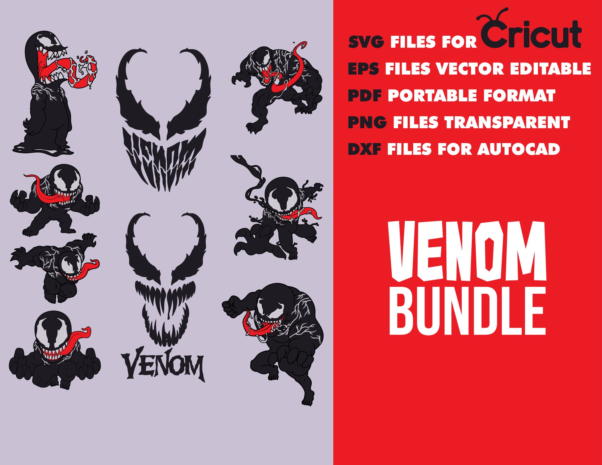 Download Venom svg bundle venom svg Avengers svg Superhéroe svg | Etsy