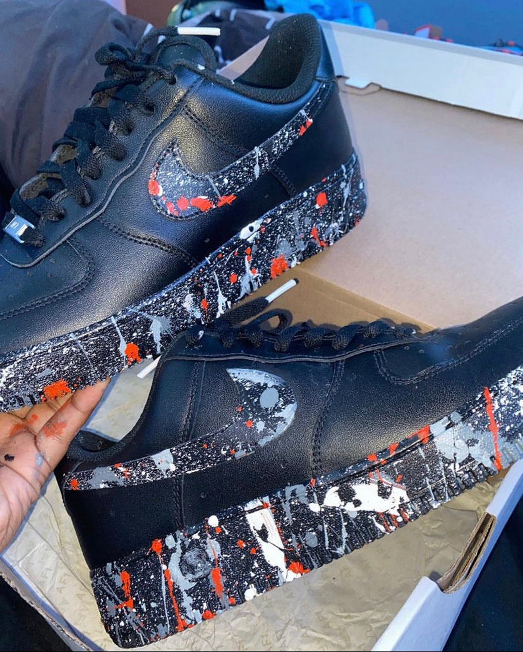 Paint Splatter Air Force 1 Etsy