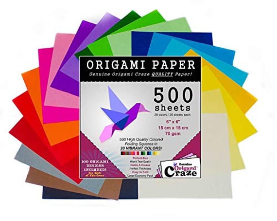 Origami Paper 500 Sheets, Premium Quality for Arts and Crafts