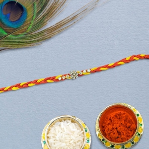 Beautiful and Premium Handmade Kundan Rakhi | Traditional Raksha Bandhan Thread | Indian Rakhi for Brother Bhai