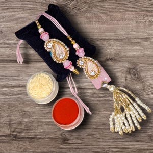 Rakhi Festival Special Bhaiya Bhabhi Rakhi set with Roli Chawal