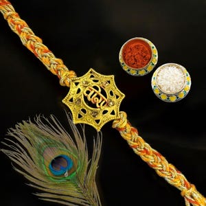 Handmade Veera Rakhi | Beautiful Premium Raksha Bandhan Thread | Rakhi for Brother Bhai | Rakhi with Veera Pendant