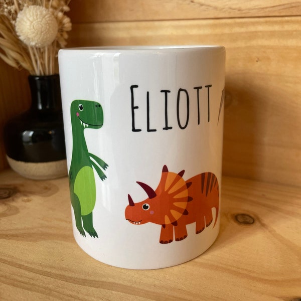 Tasse - Mugs pour enfant dinosaure personnalisable