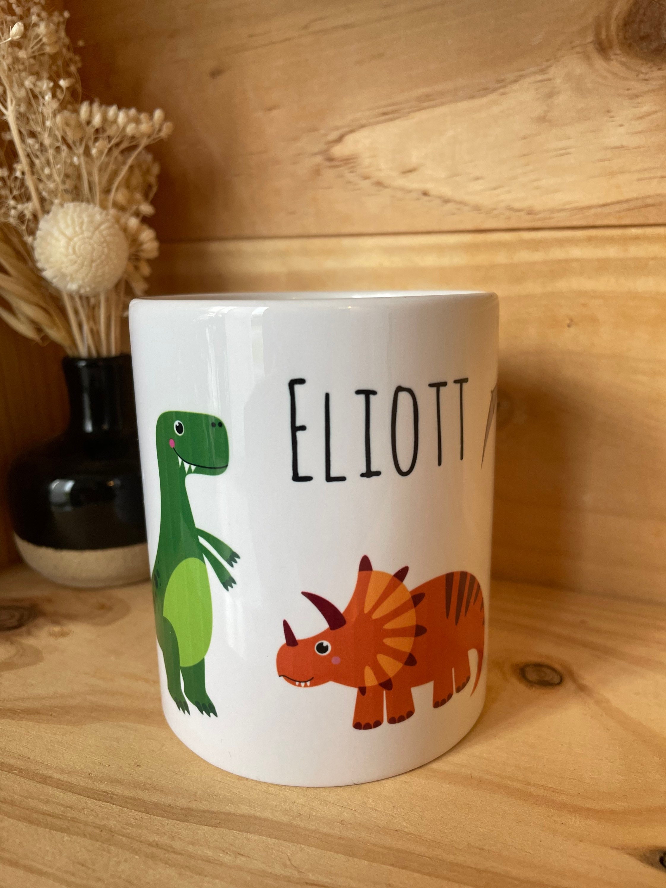 Tasse - Mugs Pour Enfant Dinosaure Personnalisable