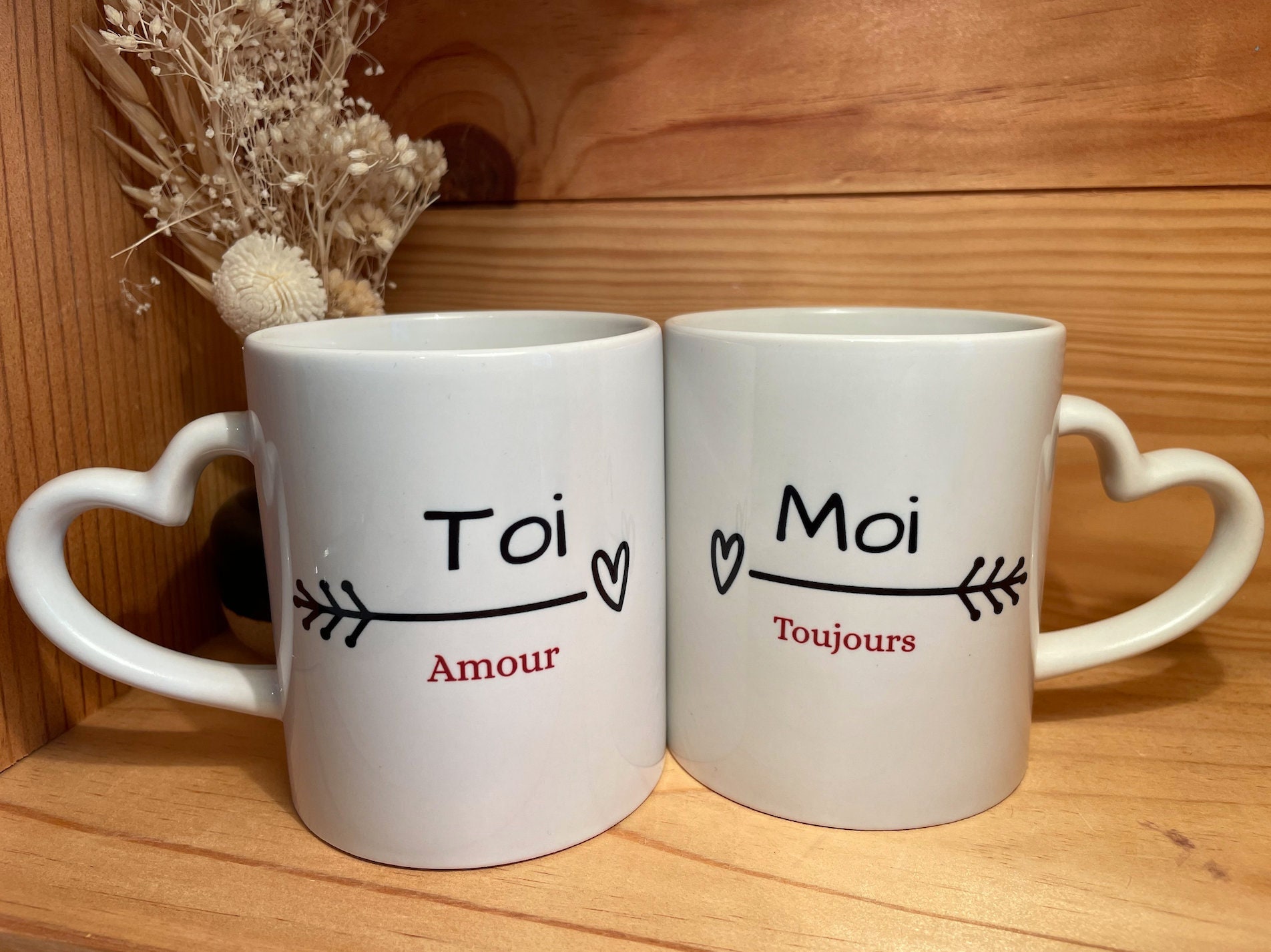 Mugs Saint Valentin Je T'aime , Tasse à Personnaliser , Mug Prénom, Tasse Cadeau, Mug Saint Chérie C