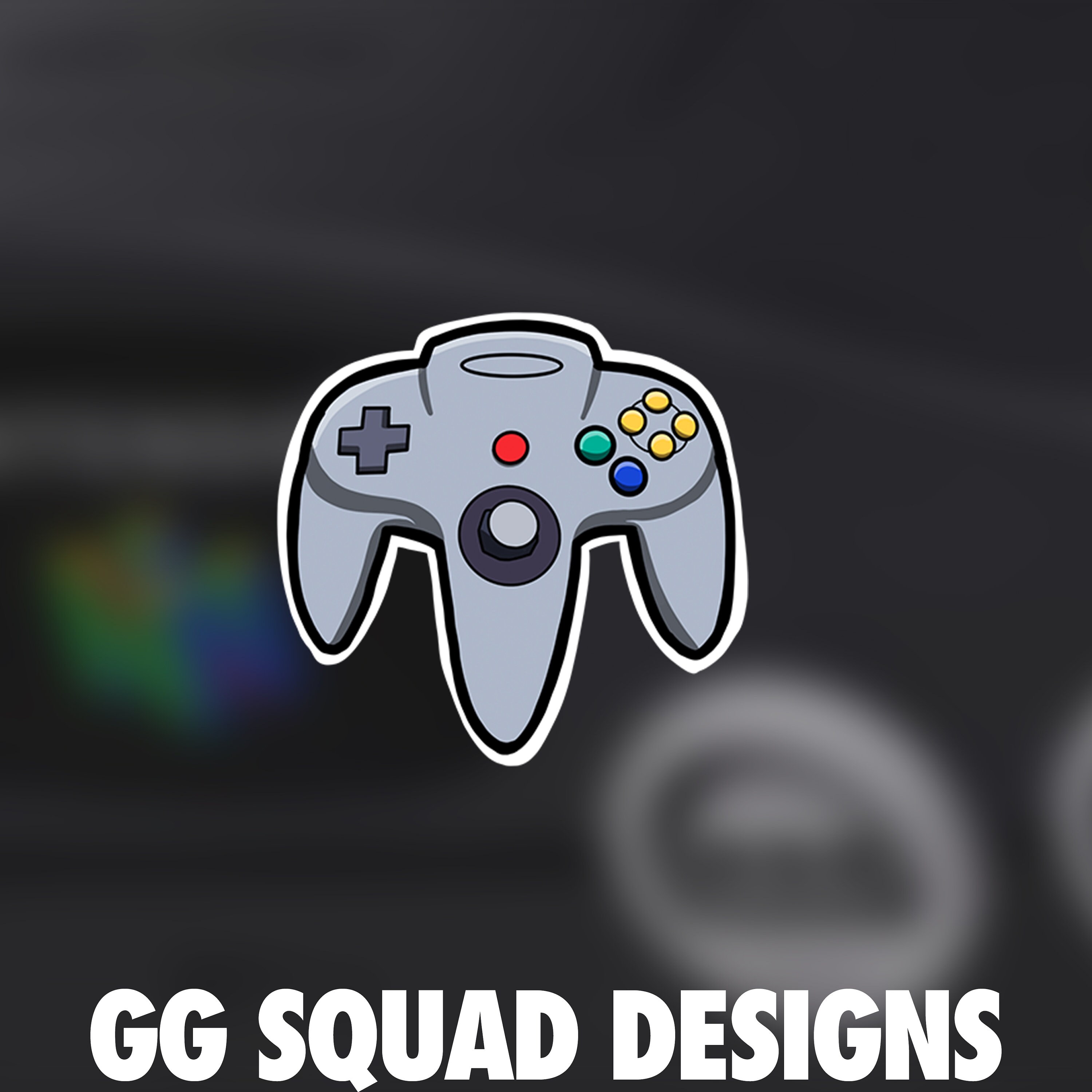 N64 Controller Vinyl Sticker Retro Gamer Stickers Game Etsy