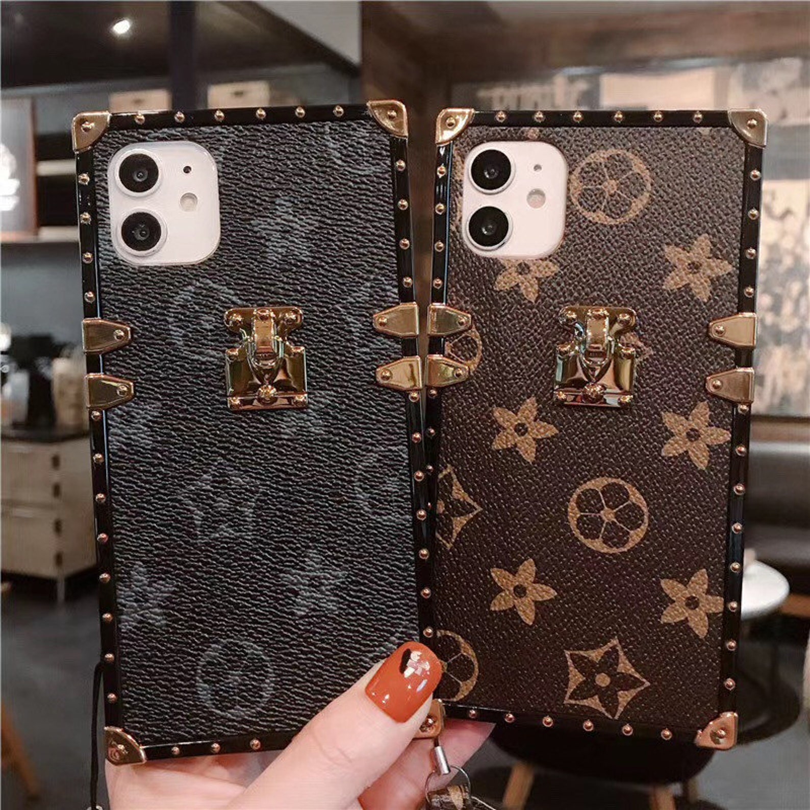 IPhone 11 12 Pro XS Max X XR 7 8P Square Phone Case Luxury Etsy