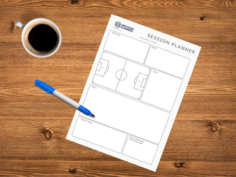 Football Training Session Planner | Football Coaching PDF | Printable ...