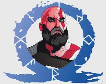 Kratos God of War RAGNAROK Digital Artwork by Blüdsan Aka - Etsy