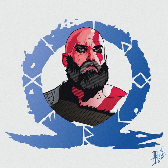 Kratos God of War RAGNAROK Digital Artwork by Blüdsan Aka - Etsy