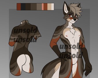 NSFW mâle renard vulpin à fourrure adoptable fursona