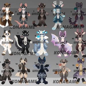 multispecies adopt batch furry adoptable fursona adopts