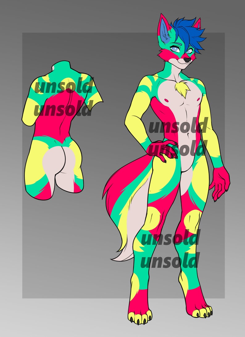 NSFW mâle loup canin renard vulpin furry adoptable fursona image 1