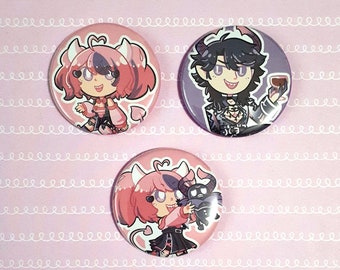 Ironmouse and Bubi buttons (clearance)