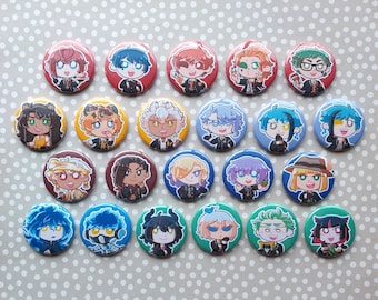 TWST Chibi Buttons (clearance!)
