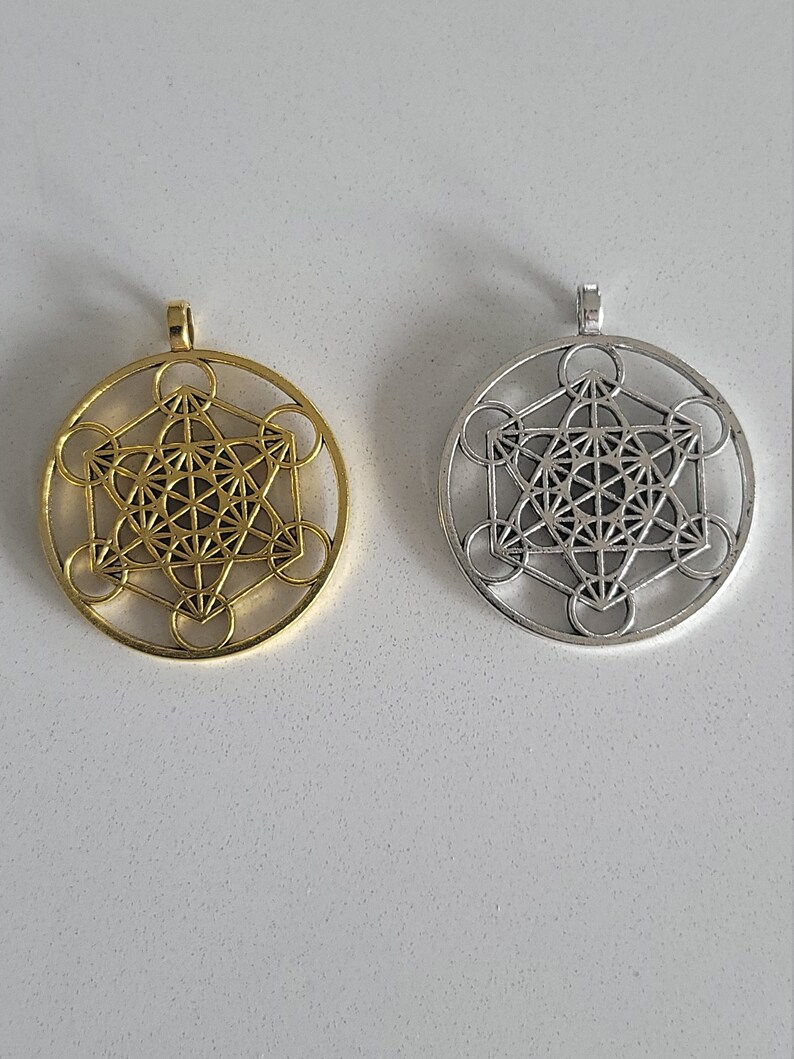 Large Archangel Metatron Cube Symbol Round Charms Pendants for Etsy