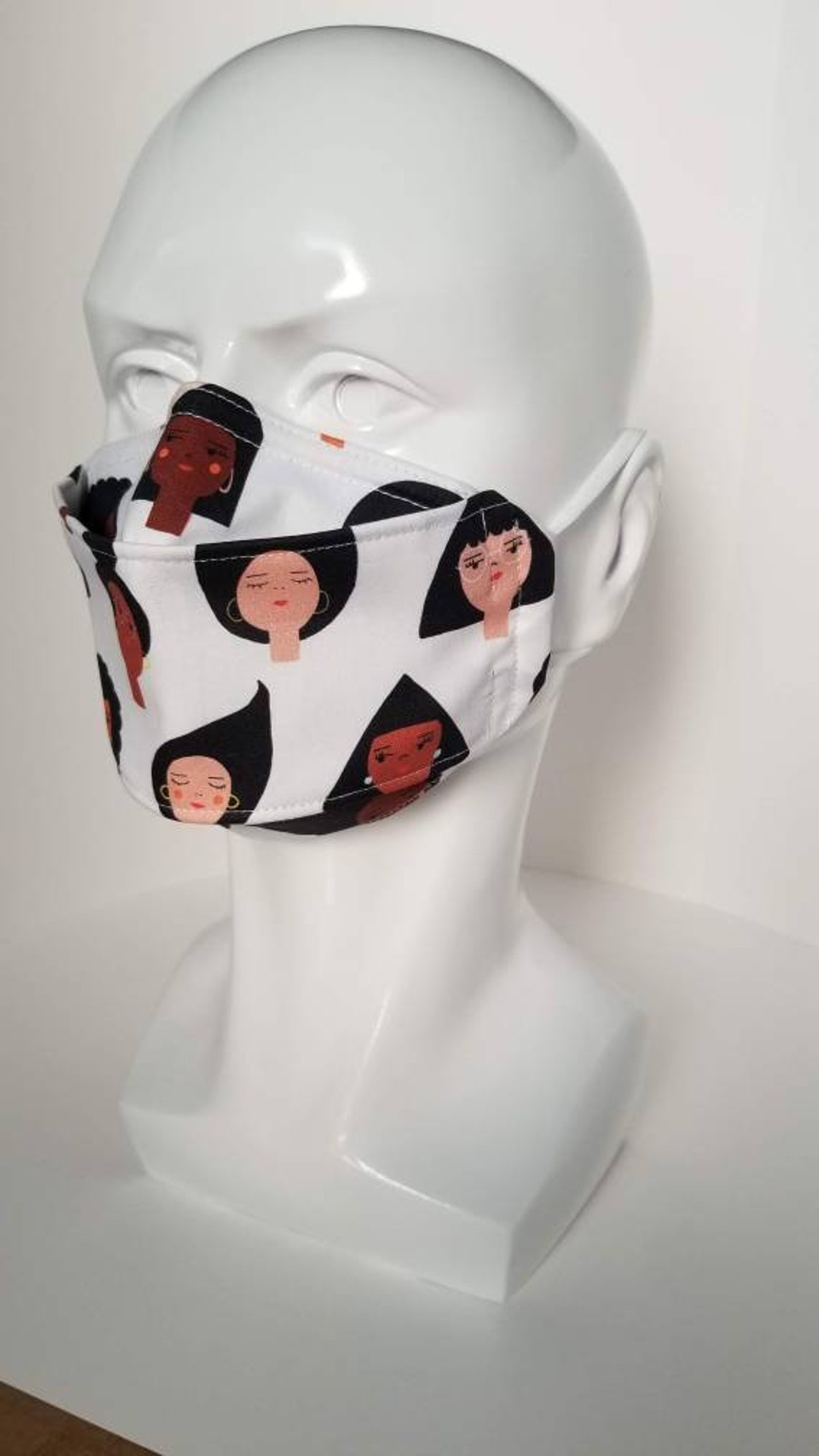 Origami style 3 layer Face Mask w/ sewn in filter Etsy
