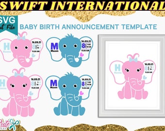 Download Birth Announcement Svg Etsy