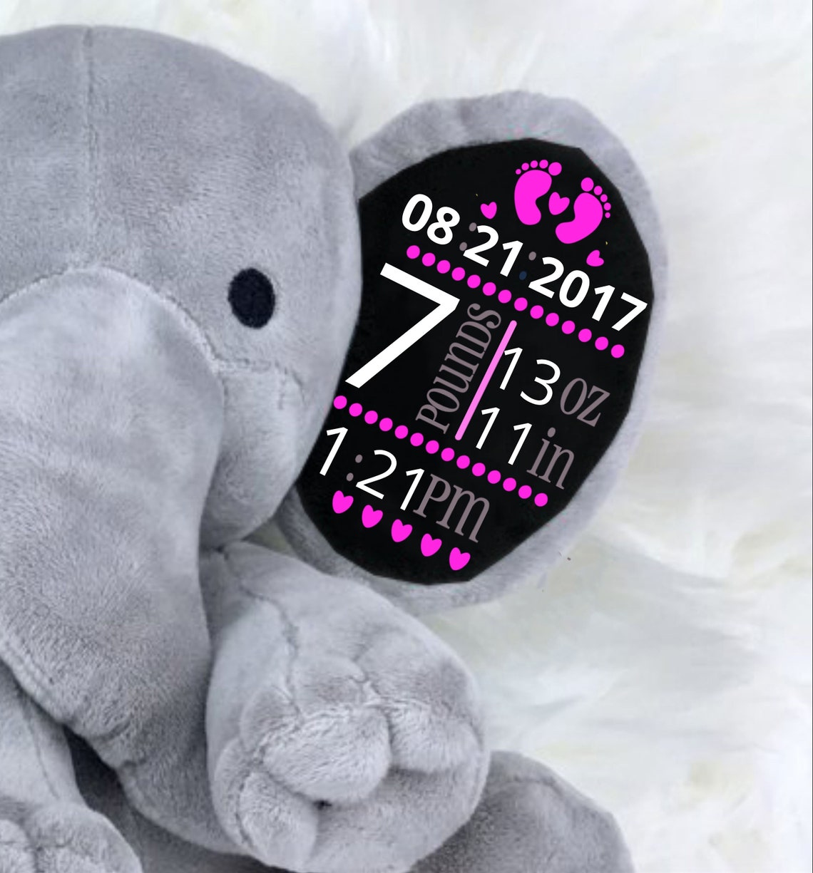 Birth Stats Svg Elephant Welcome Baby Birth Announcement Svg | Etsy