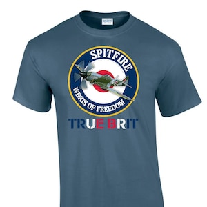 Spitfire T-Shirt, True Brit, Spitfire Gifts, Plane T-shirt
