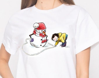 Snowman Love T-shirt - Etsy