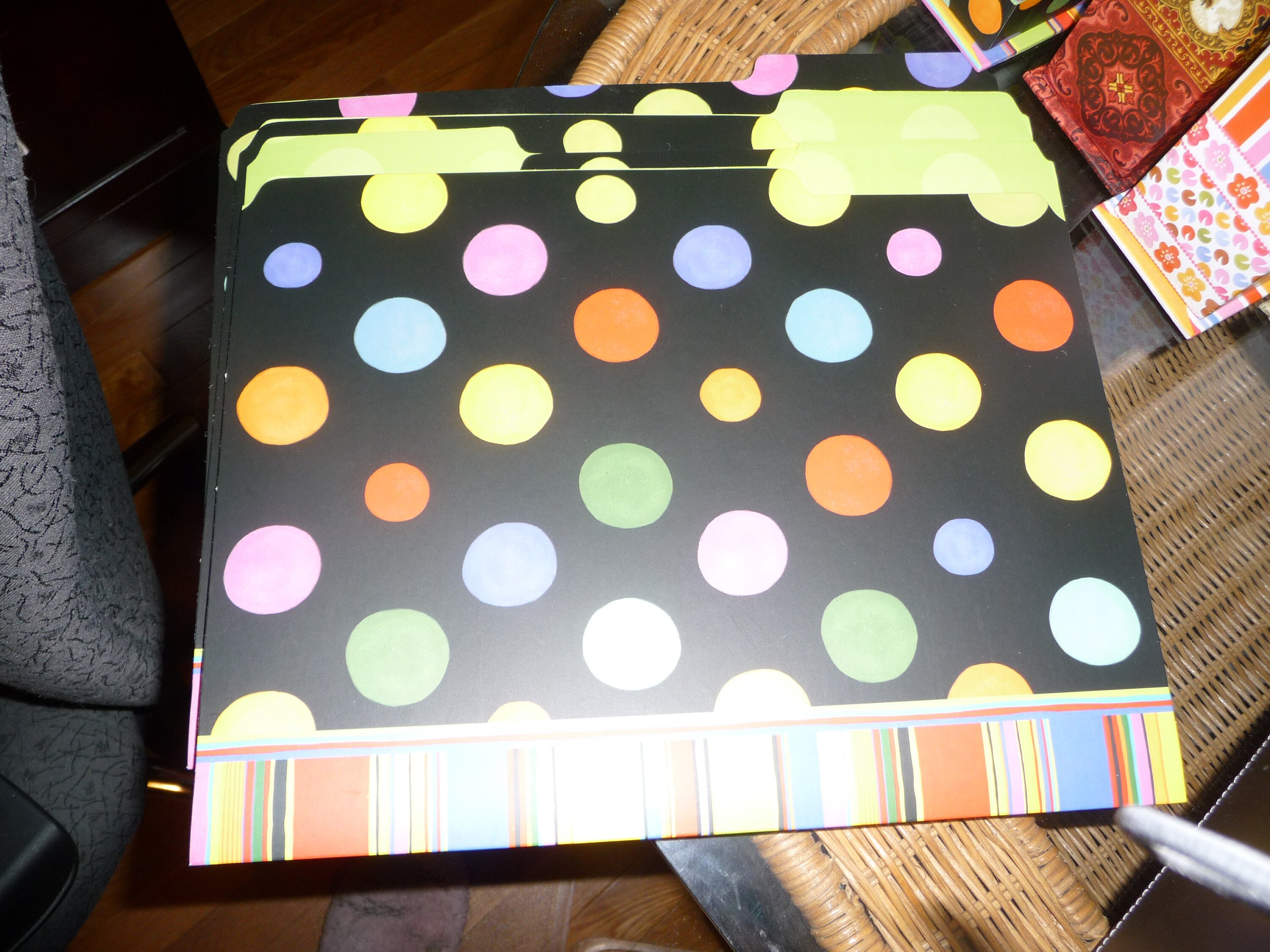 Brightly Decorated File Folders & Decorated Holding Stand Etsy