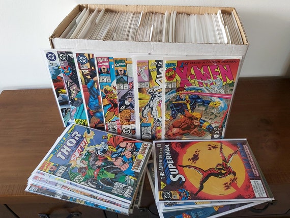 This mixed Comic bundle gift for him comes with 5 original comics from DC Comics and Marvel Comics such as Spiderman, Hulk, Batman, Superman, X-Men, Captain America, Thor, Iron Man etc. A perfect birthday present or comic gift