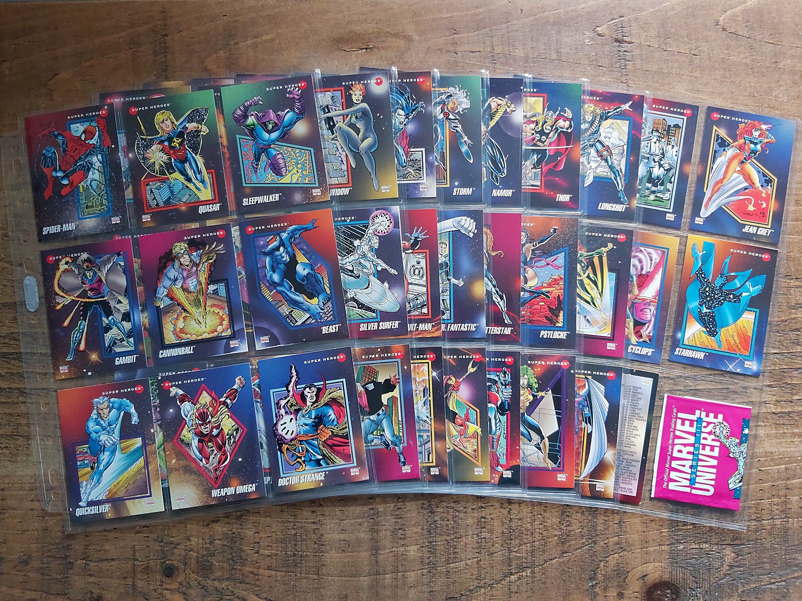 1992 Marvel Universe Series 3 Trading Cards | Super Heroes Set of