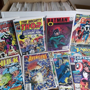 Vintage Marvel & DC Comic Mystery Bundle - 5 Popular Titles. Ideal for fans, collectors, teacher appreciation or a unique birthday gift