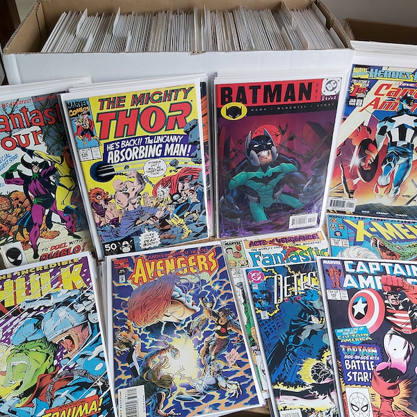 Marvel & DC Comic Gifts from the 80's/90's/00's - 'B' Grade Mystery Bundles (5 Comics) All Popular Titles Included.