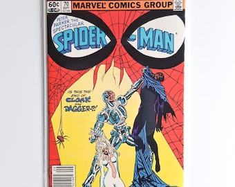 Peter Parker Spectacular Spider-Man #70 Newsstand Edition | 3rd app Cloak & Dagger | Marvel Comics 1982