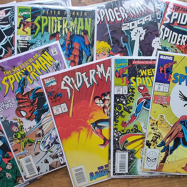 Spiderman Gift - Bundle of 3 FAB comics from the 1980's/90's & early 00's. Ideal present or gift idea for him, for her, for kids