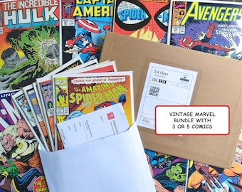 Vintage Marvel Comic Book Bundle – 1980s-00s, Collectible Comics