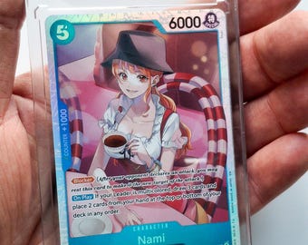One Piece Nami Foil Card, OP11-054 Super Rare, Mint Keeper Case