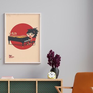 Hiromi Uehara tribute illustration for home decoration, Glicée printing. image 4