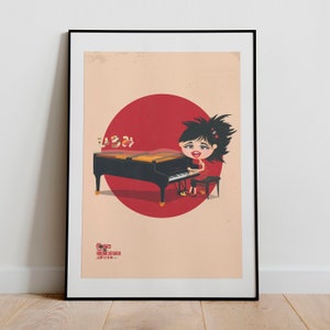 Hiromi Uehara tribute illustration for home decoration, Glicée printing. image 5