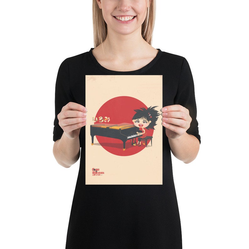 Hiromi Uehara tribute illustration for home decoration, Glicée printing. 21×30 cm