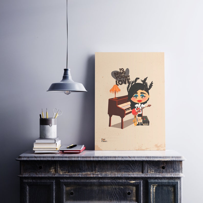 Illustration by PJ Harvey for home decoration, Glicée printing. image 3