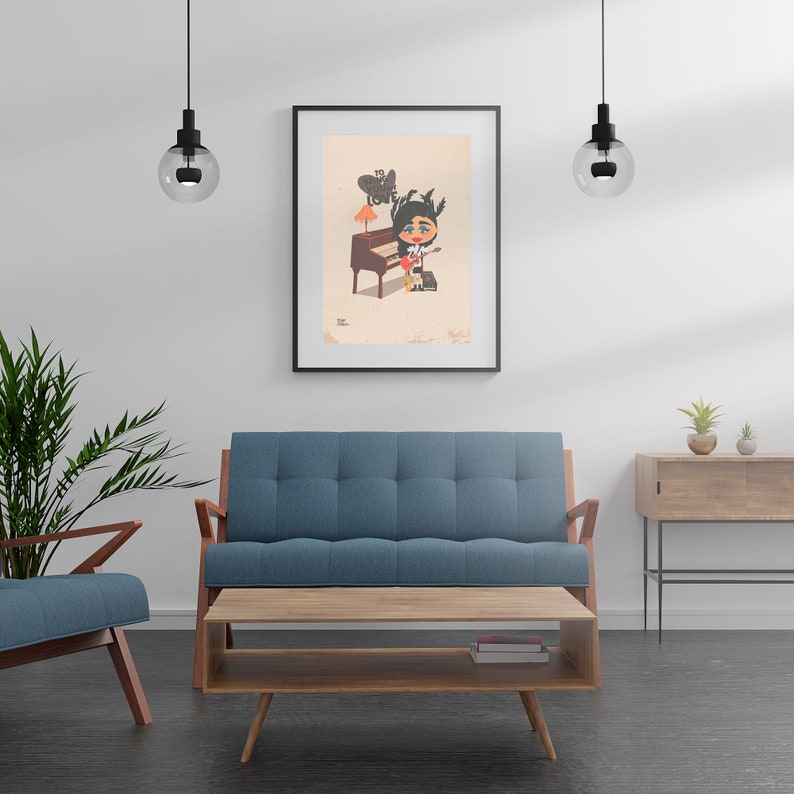 Illustration by PJ Harvey for home decoration, Glicée printing. image 8