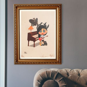 Illustration by PJ Harvey for home decoration, Glicée printing. image 6